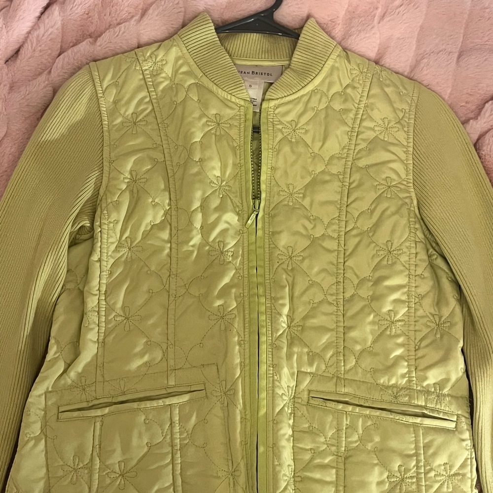 A light green Susan Bristol jacket.
